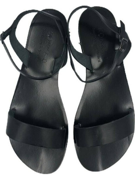 Women's Flat Sandals in Black Color
