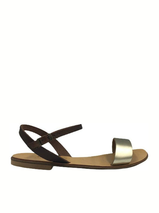 Women's Flat Sandals in Brown Color