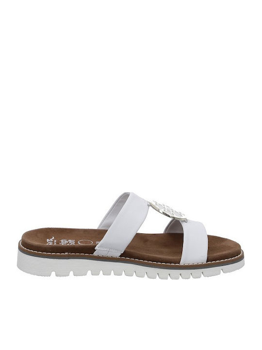 Flache Sandalen für Damen Anatomisch in Weiß Farbe