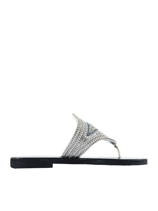 Leder Flache Sandalen für Damen in Schwarz Farbe