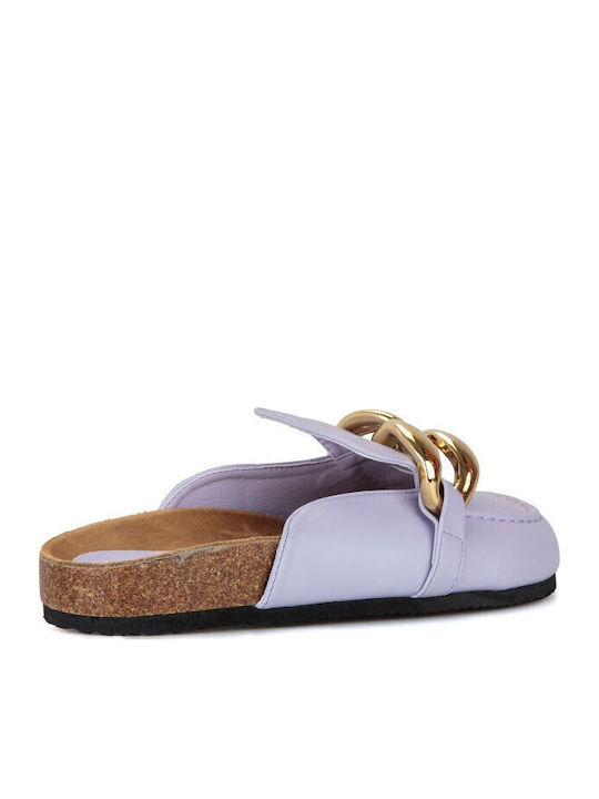 Flat Mules σε Μωβ Χρώμα