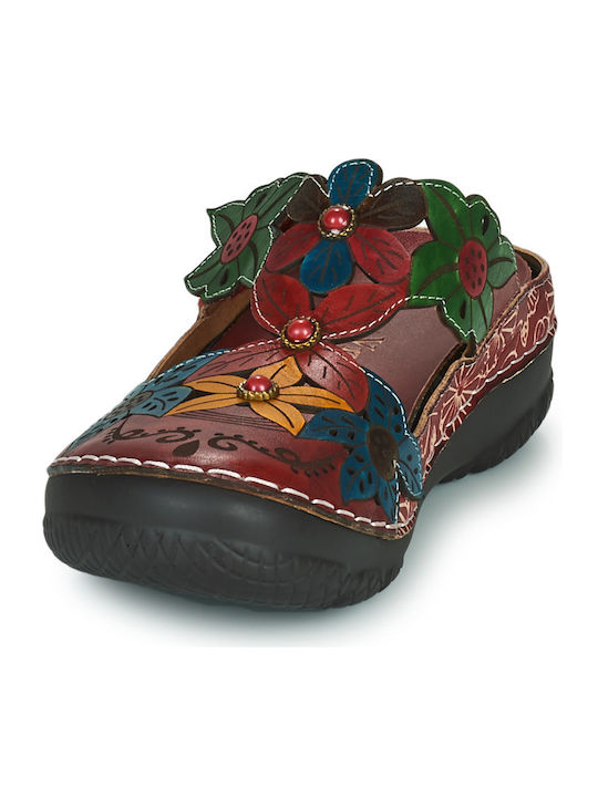Flat Mules in Red Color