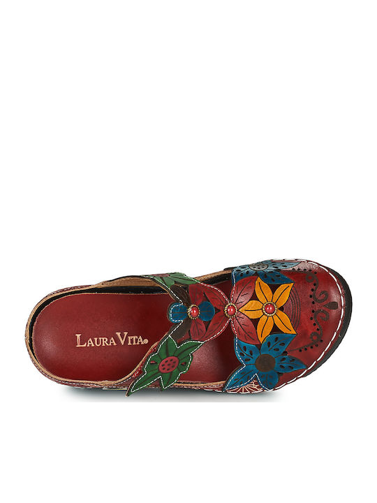 Flat Mules in Red Color