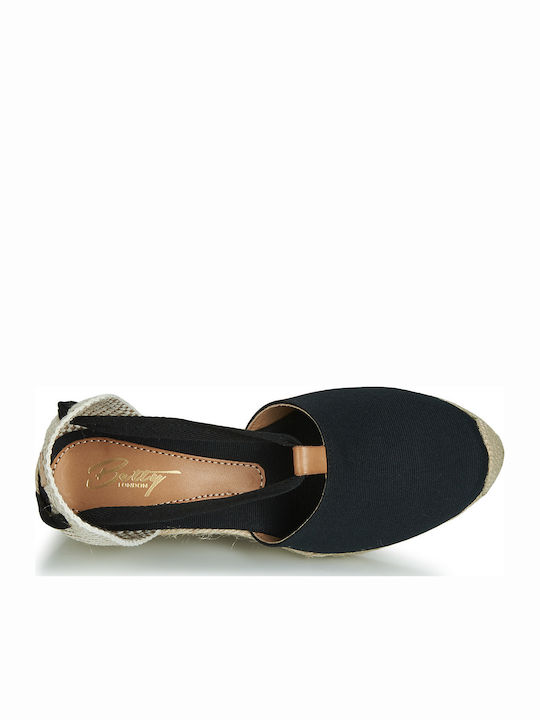 Granda Platforme Dama Tip Espadrile Negre