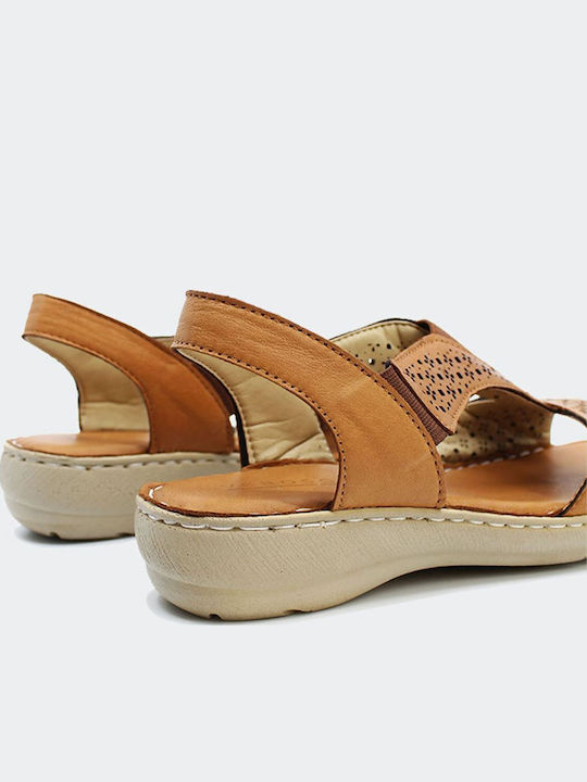 Sandalen Anatomische Damenplattformen Tabac Braun