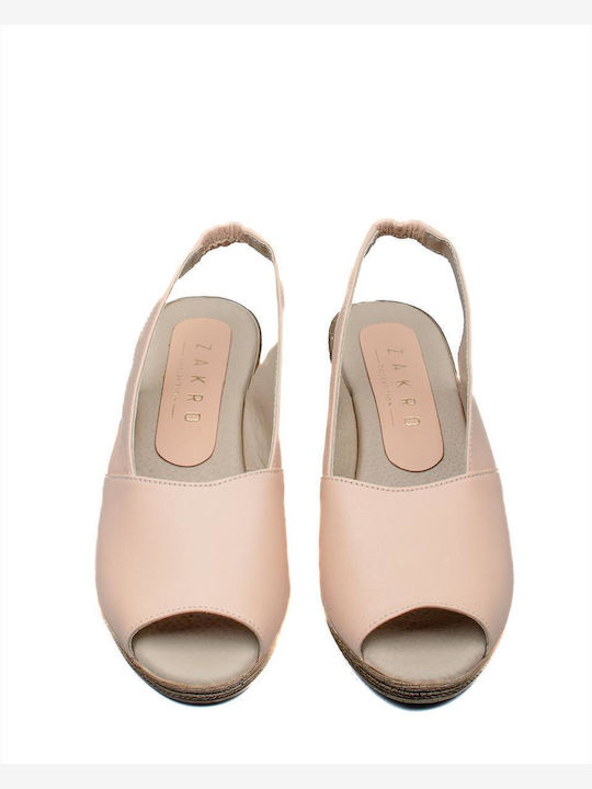 Damenplattformen Beige
