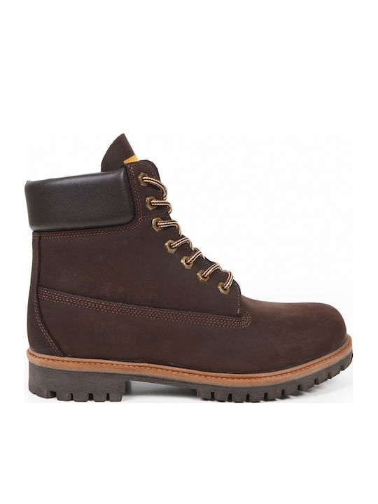 Leder Stiefeletten Damen Braun