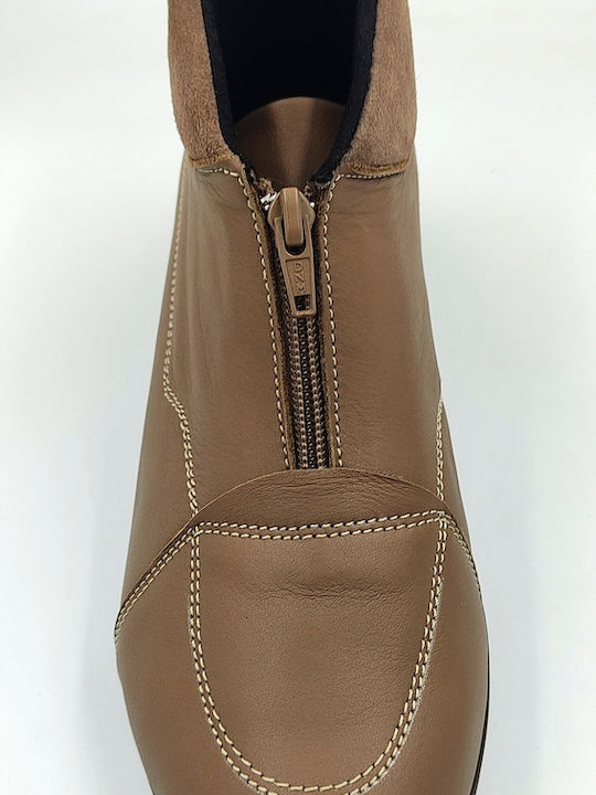 Leder Stiefeletten Damen Braun