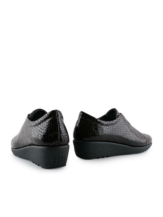 Ανατομικά Γυναικεία Slip-On Δερμάτινα Μπορντό