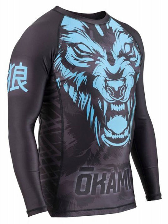 Okami Long Sleeve Shirt ORS113 for Jiu-Jitsu Black