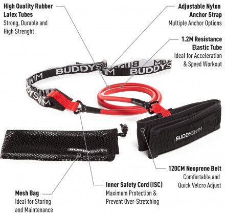 Triathlon & Swimming Equipment Swimming Belts 1.2 Meter In Water Buddyswim Speed Swim Belt Short