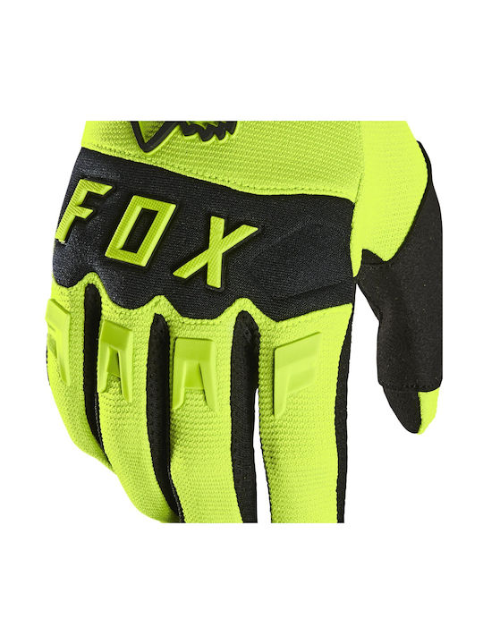 Fox Glove Full Finger Cycling Gloves Yellow