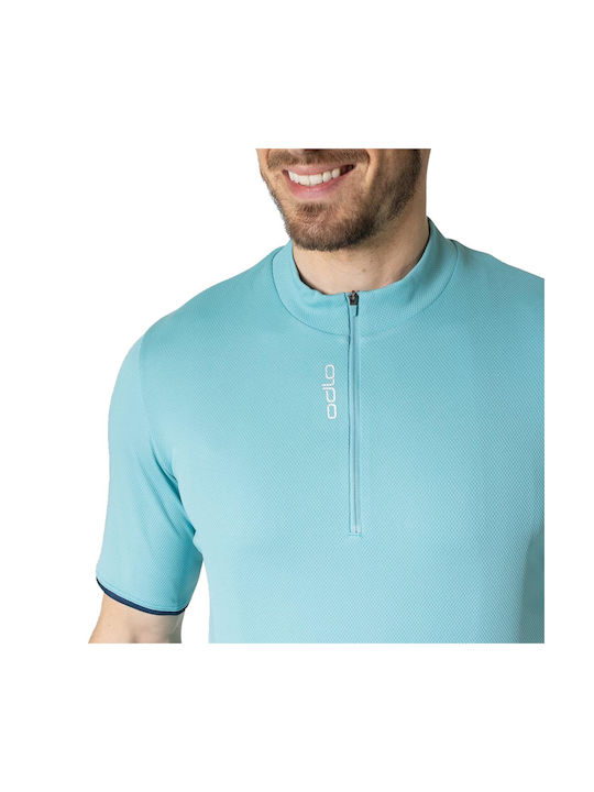 Odlo Essential Men's Short Sleeve Cycling Jersey Turquoise