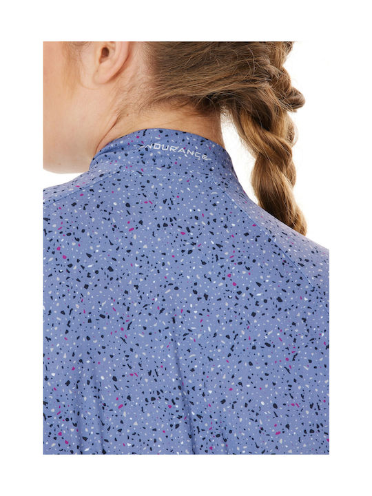 Endurance Femei Mâneci scurte Tricou de ciclism Albastru