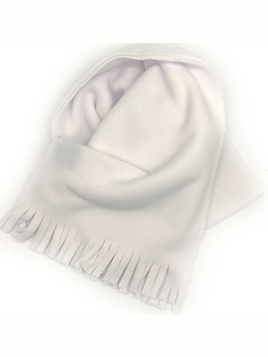 Men's Fleece Scarf White