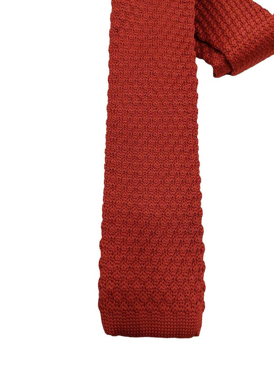 Federico Men's Tie Knitted Monochrome in Orange Color