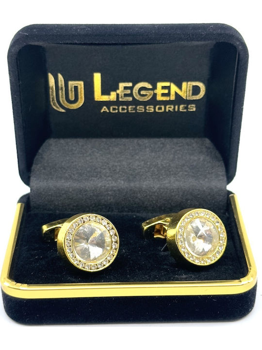 Legend Accessories Μανικετόκουμπα σε Χρυσό Χρώμα