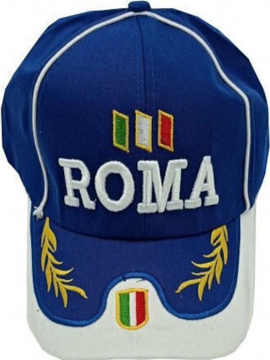 Luciano Faketti Jockey Cap Embroidery Adjustable One Size Cotton Navy Blue