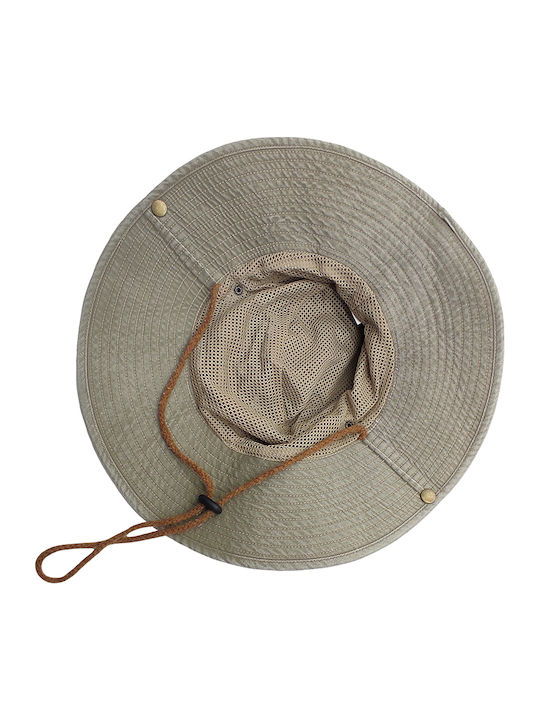 Brims and Trims Υφασμάτινo Καπέλο Bucket Χακί