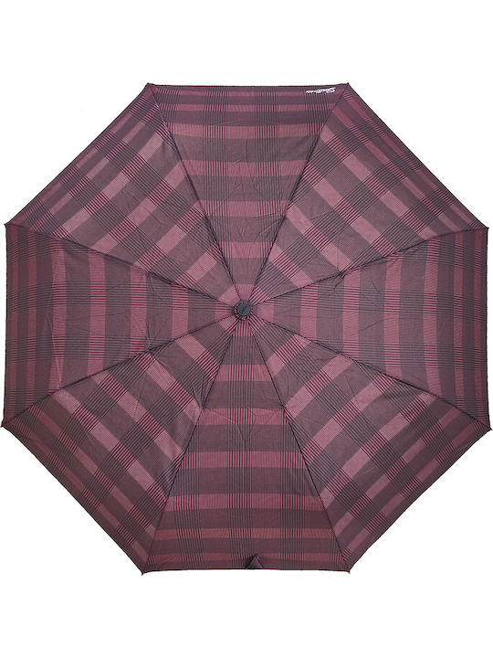 Unisex Windproof Automatic Umbrella Compact Red