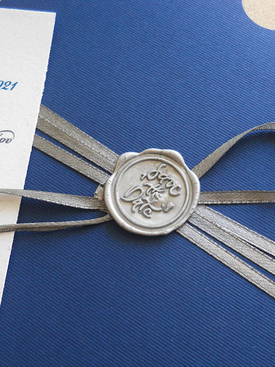 Wedding Invitation Blue Cloves Aaf8109