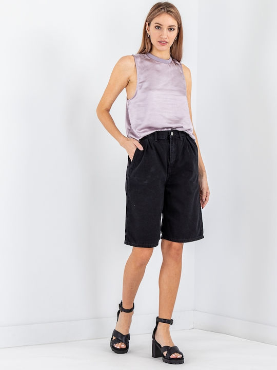 Damen Sommer Bluse Ärmellos Gray