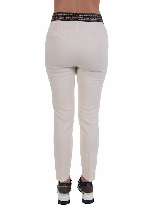 Twenty Women's Chino Trousers with Elastic Ecru