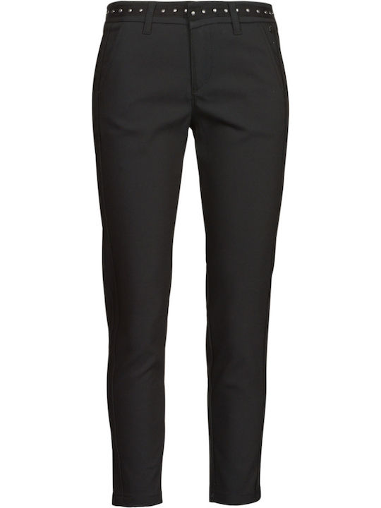 Damen Chino Hose in Karotten Passform Black