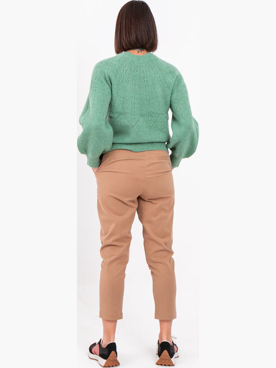 Γυναικεία Παντελόνα σε Ίσια Γραμμή Beige