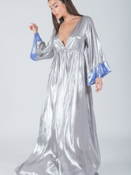 Summer Maxi Dress for Wedding and Christening Silver