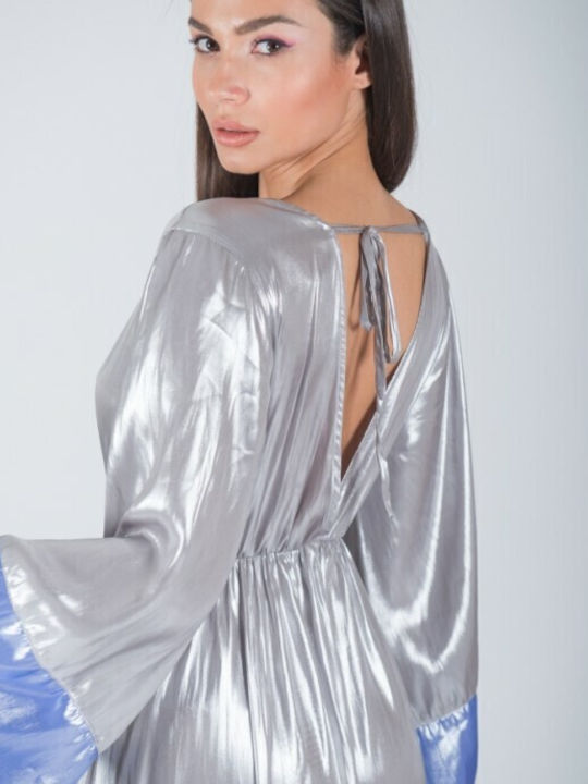Summer Maxi Dress for Wedding and Christening Silver