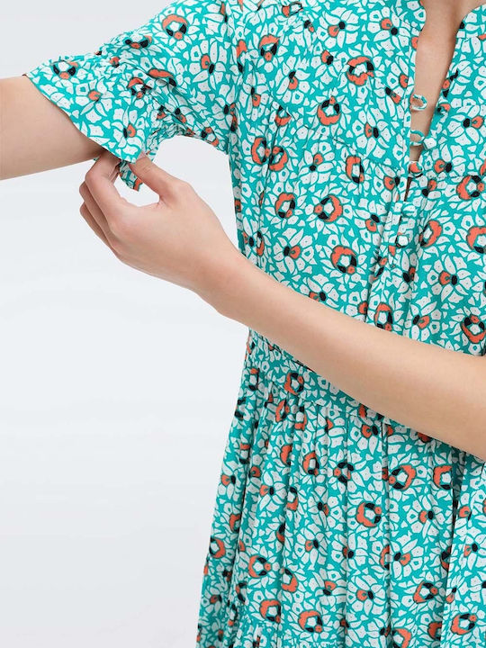 Καλοκαιρινό Midi Φόρεμα Sm Turquoise