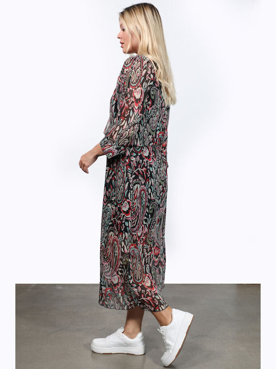 Sommer Midi Damenkleid Mehrfarbig