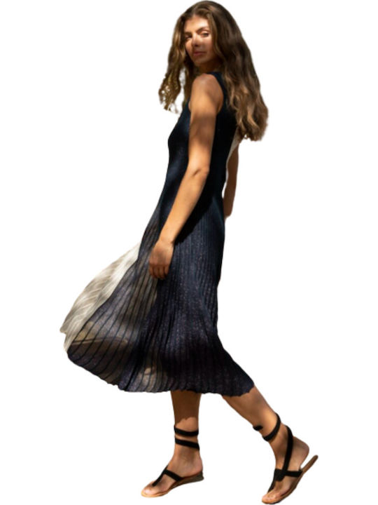 Summer Midi Dress Navy 62014 Multi