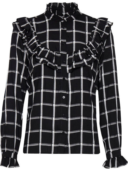Langärmelig Damen Hemd Black (80001/black) Geprüft