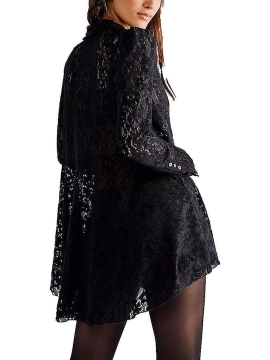 Free People Γυναικείο Πουκάμισο Черно
