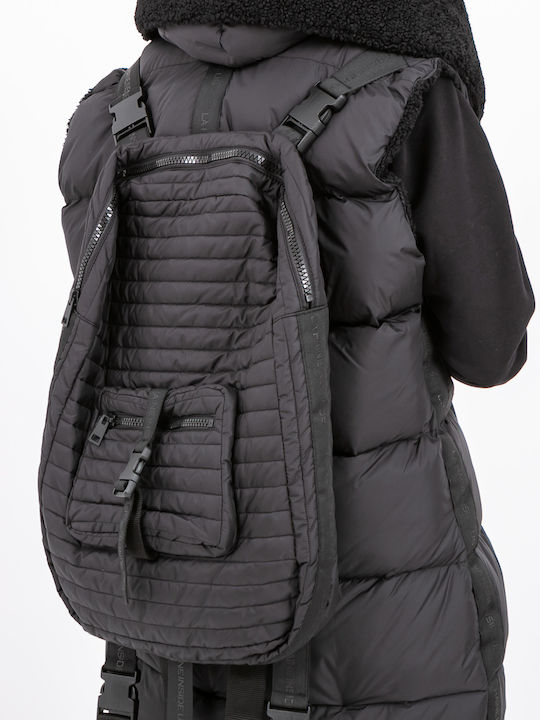 Women's Long Puffer Jacket for Winter with Hood Black
