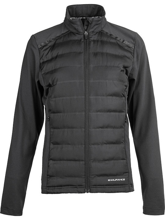 Kurz Damen Puffer Jacke Winddicht BLACK