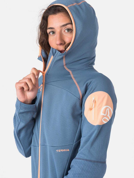 Women's Short Puffer Jacket Waterproof for Winter with Hood Deep Lake