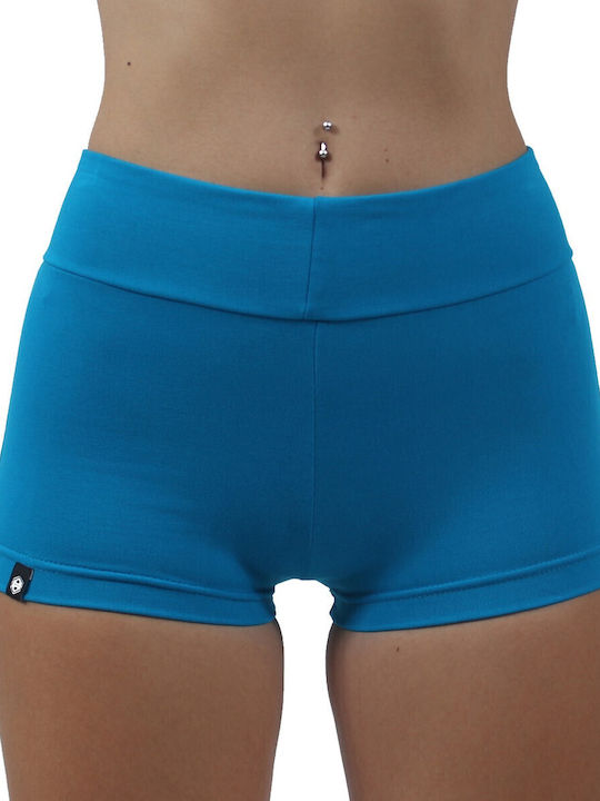 Women's Training Legging Shorts Push Up Sky Blue