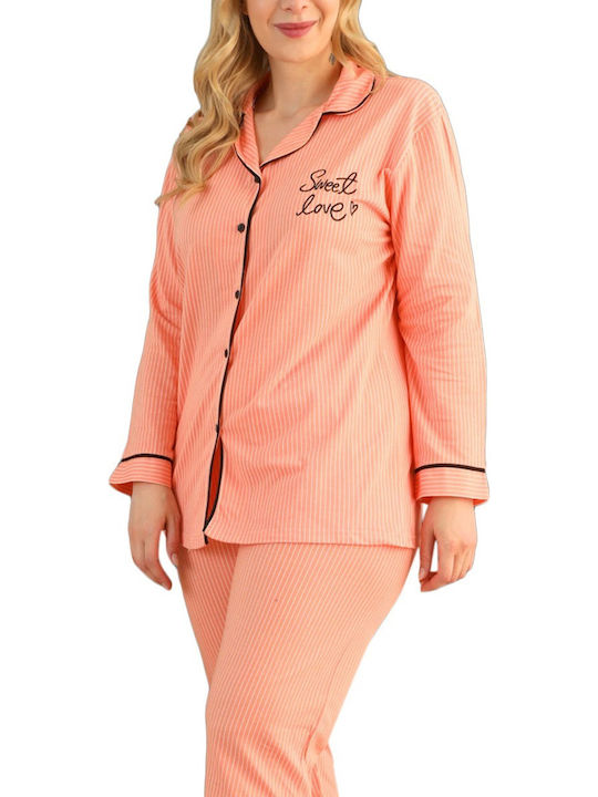 Sexen Winter Women's Pyjama Set Orange