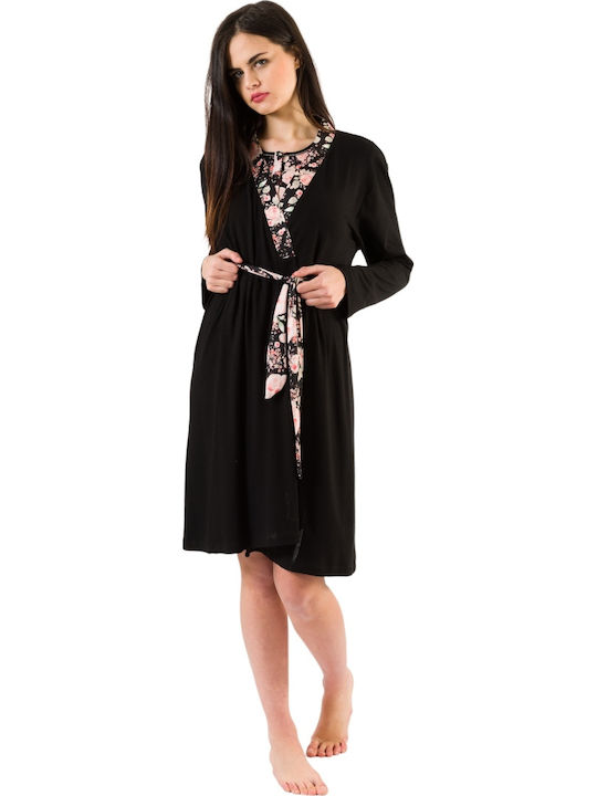 Zen Intimates Winter Damen Robe Black