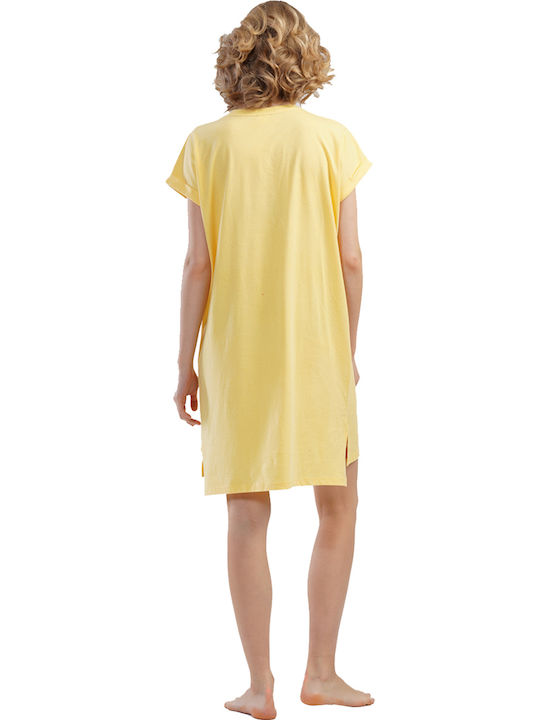Vienetta Secret Summer Women's Nightdress Yellow