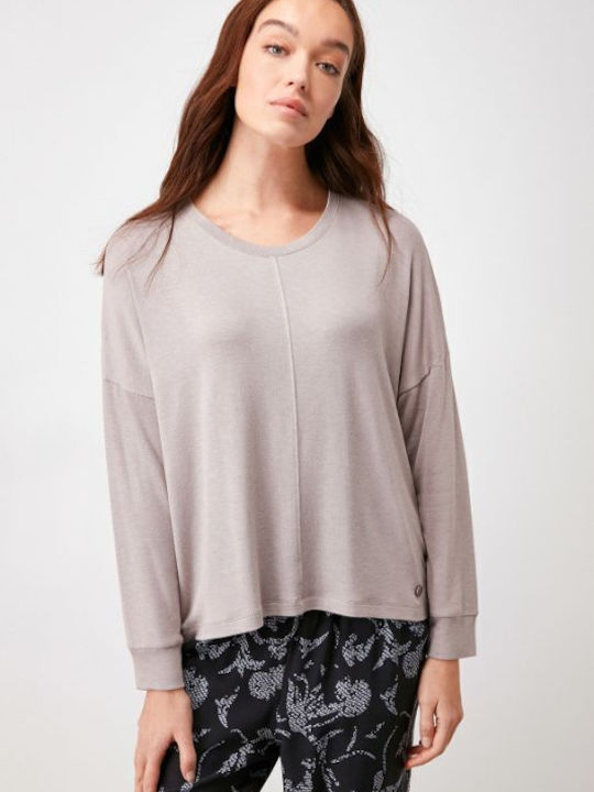 Penye Mood Winter Damen Pyjama-Set Gray