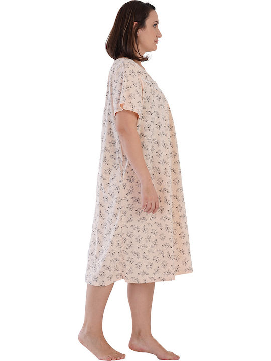Vienetta Secret Summer Women's Nightdress Salmon Vienetta Secret Summer Women's Nightdress Salmon