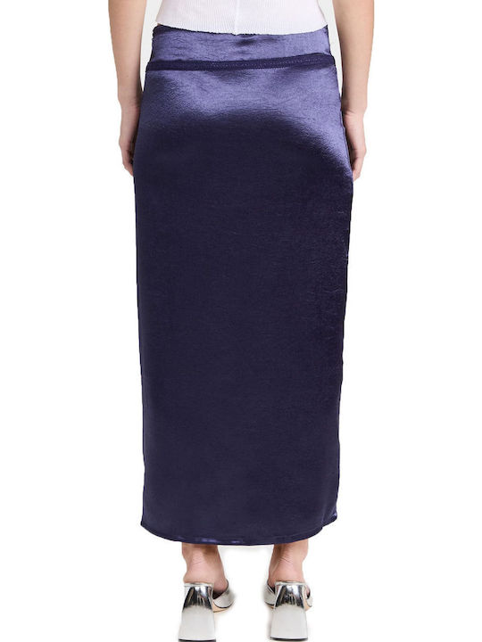 Satin,σατεν Midi Rock Navy