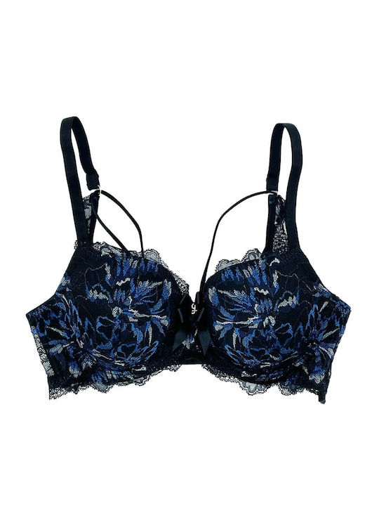 Balconette Balconette Bra with Light Padding Underwire Black