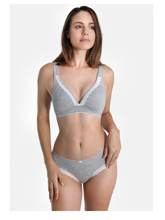 Bra without Underwire Gray