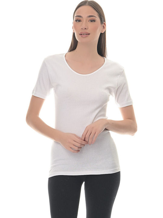 Baumwolle Damen T-Shirts Weiß MultiPack