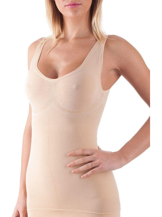 Women's Sleeveless T-Shirt Beige